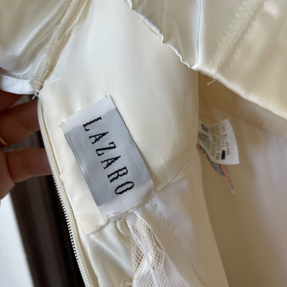 Lazaro Silk Ballgown wedding gown size 10 sample - Picture 6 of 9